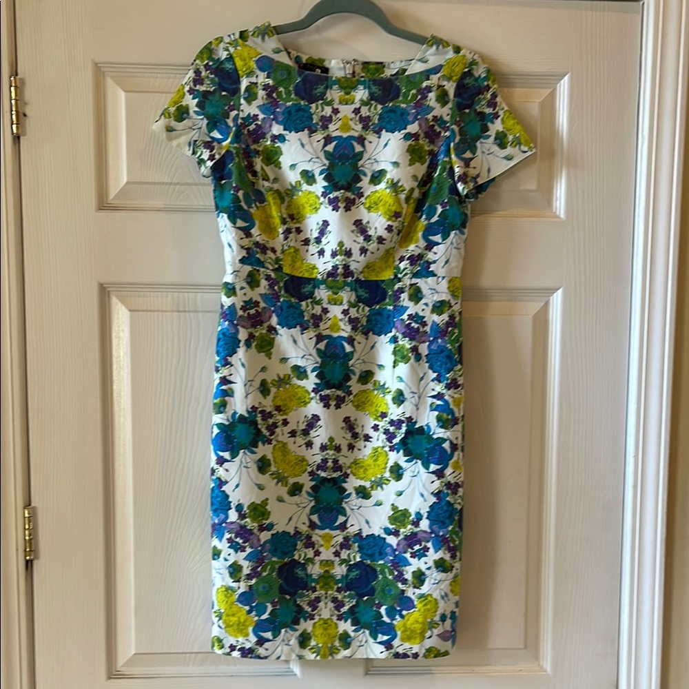TALBOTS size 2P Floral Print Women's Dress, EUC